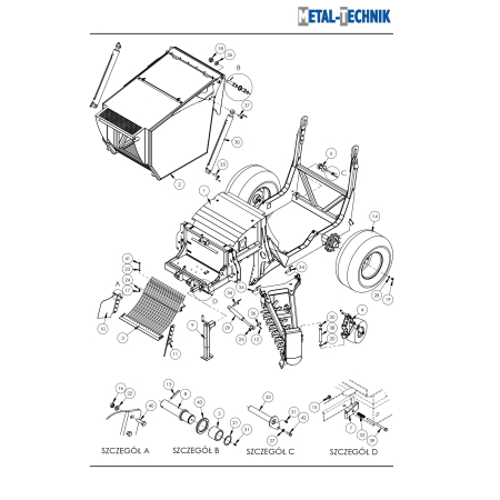 Części zamienne do Metal-Technik maszyna do zbierania kamieni DZIK-4000